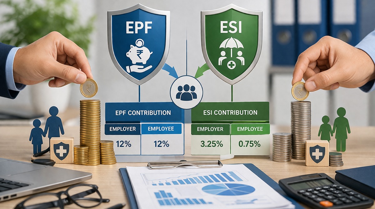 EPF & ESI Contributions Explained (Employer vs Employee)